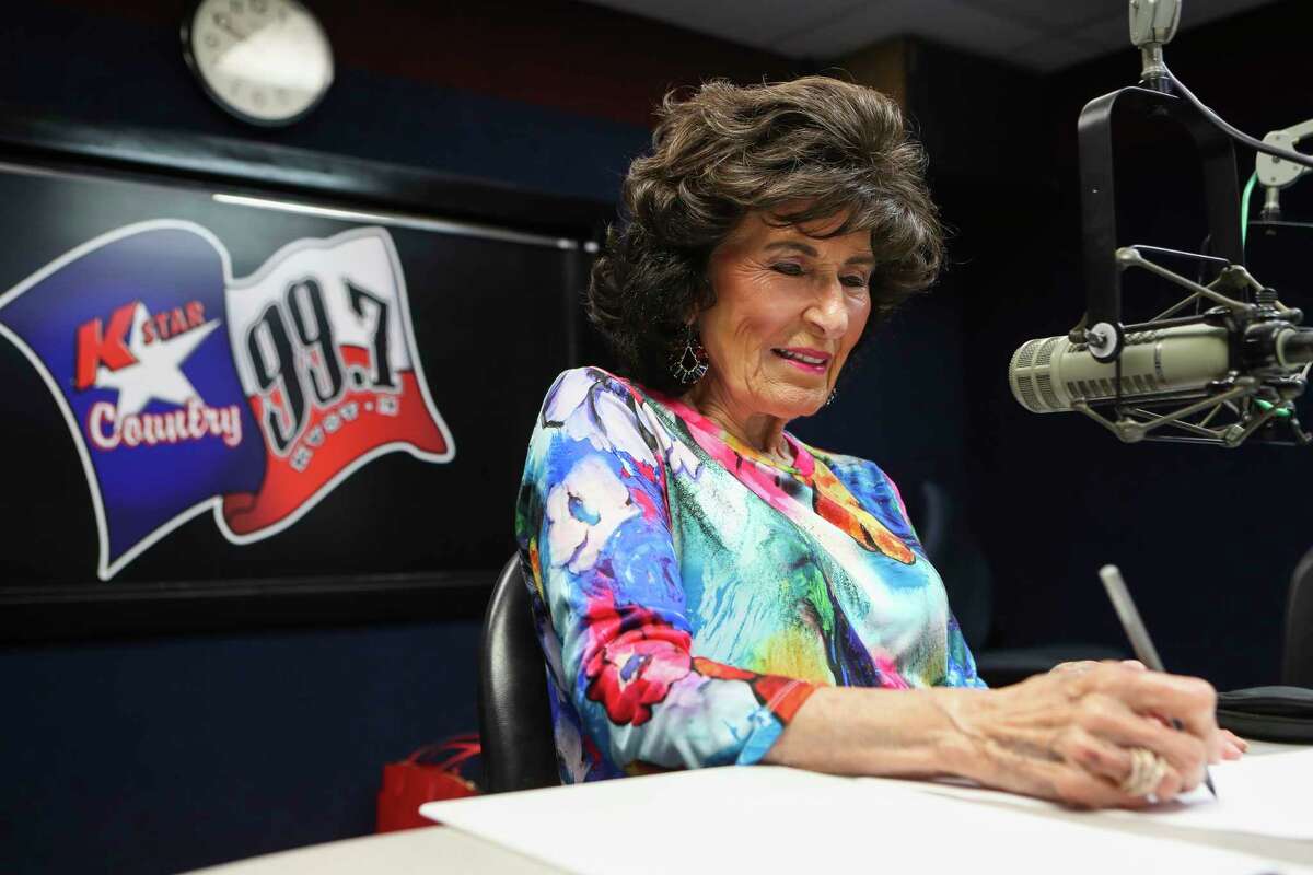 K-Star Radio DJ Mary McCoy, 85, makes show notes as she works alongside her radio partner, Larry Galla, Wednesday, March 1, 2023, in Montgomery. McCoy qualified for a Guinness World Record as the longest-tenured female on air after eclipsing 71 years on the airwaves.