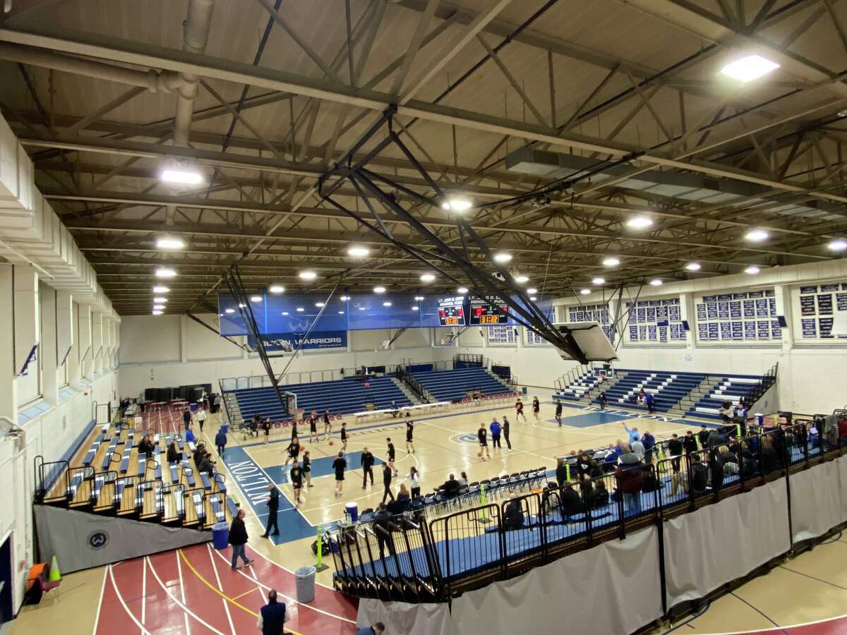 Wilton's Zeoli Field House before the FCIAC semifinals on Wednesday, March 1, 2023.