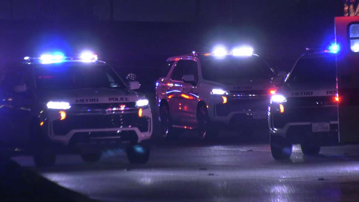Metro police took over an investigation early Thursday involving a bus and a fatal auto-pedestrian crash along the Gulf Freeway.