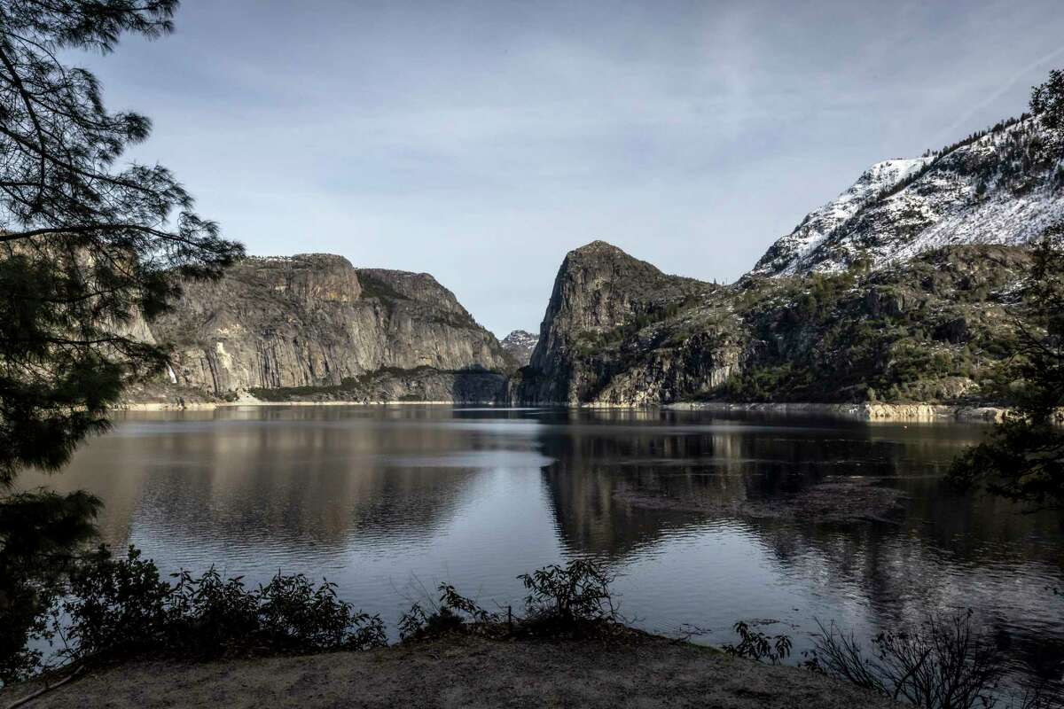 The Hetch Hetchy Reservoir that supplies San Francisco, seen here in February, is among those that have refilled after two months of storms.