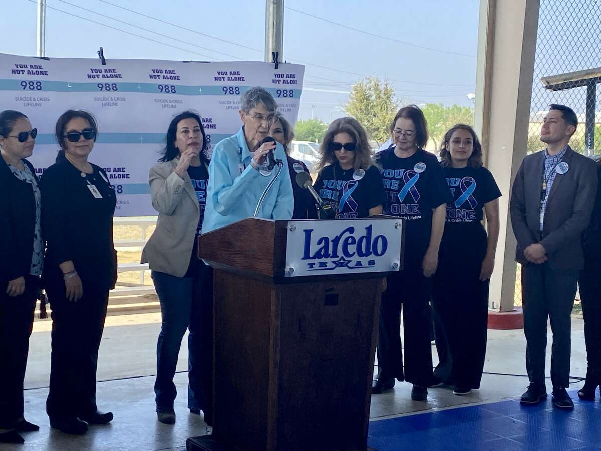 Sister Rosemary Welsh, executive director of Casa de Misericordia and member of the Laredo Suicide Awareness & Prevention Committee was in charge of the invocation during the 'You are not alone' campaign kick off at the Jovita Idar Park on Wednesday, Mar.1, 2023.