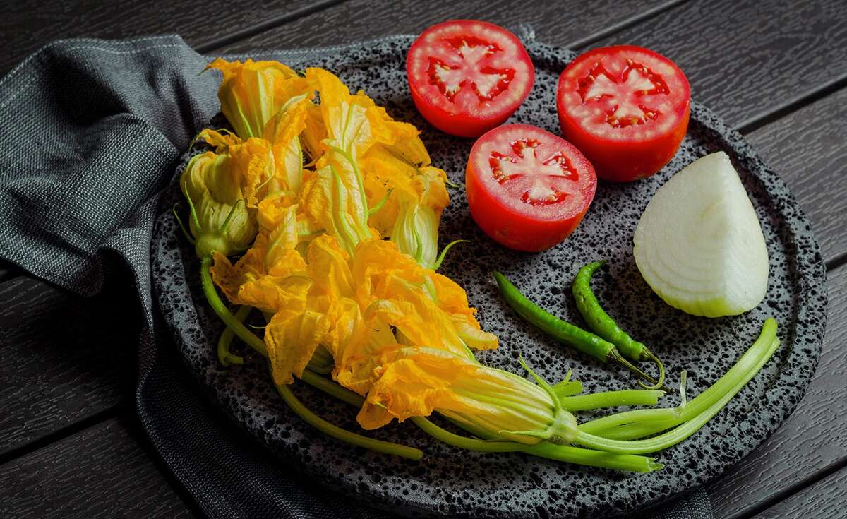 Zucchini blossoms from Tümü, a decor boutique and Mexican eatery in Fairfield, Conn. 