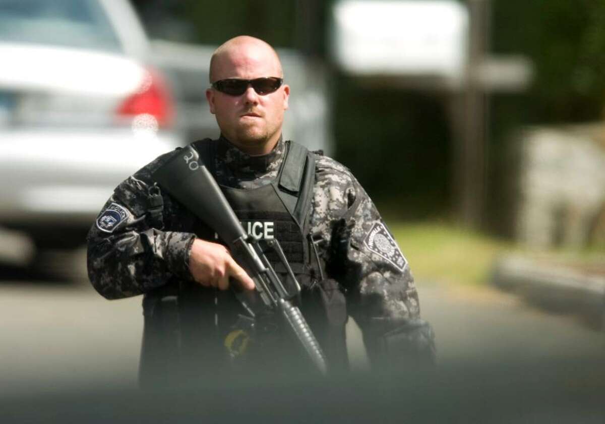 Norwalk police were called to the 48 Lockwood Lane home of Michael Harke at about 9:30 a.m. where he was wrestled to the ground and taken into custody after a more than four-hour standoff with police in Norwalk, Conn. on Wednesday, Sept. 9, 2009
