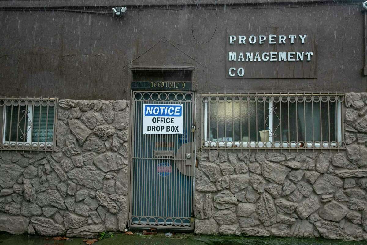 The rental office of Sullivan’s rental company, SMC East Bay, near 12th St. and Campbell St. in West Oakland in Oakland, Calif., on Tuesday, January 10, 2023.