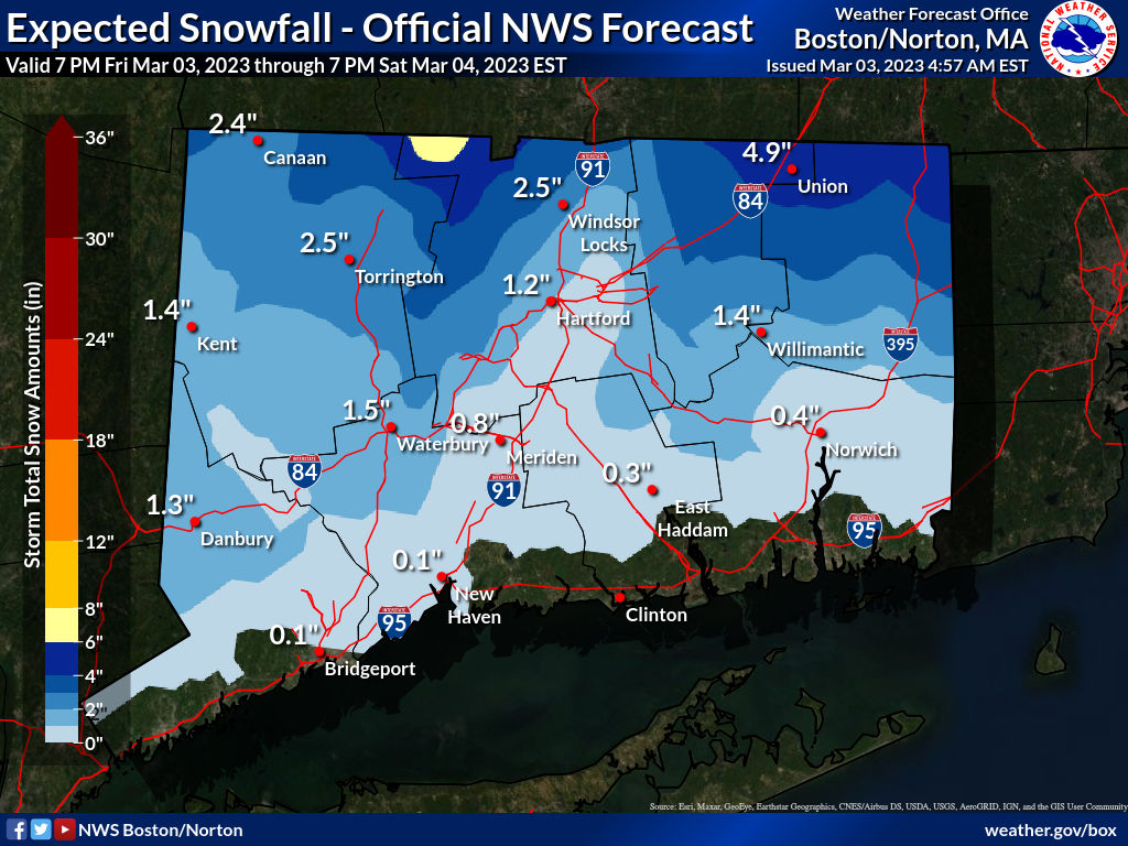 NWS: Storm Will Bring Mix Of Snow, Sleet, Rain And Flooding To CT