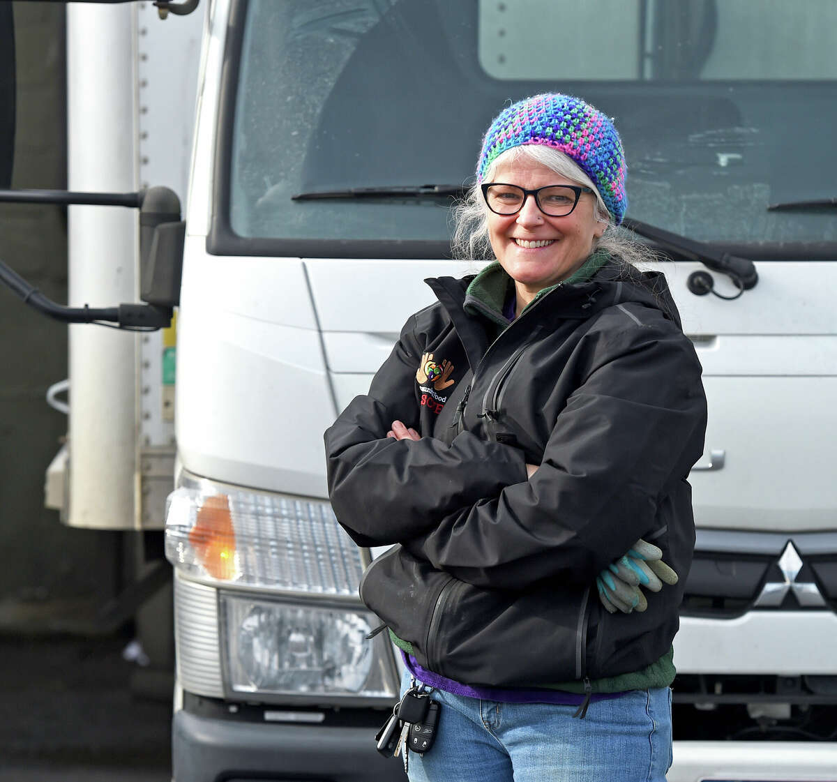 Kerri Colombo, of Brookfield, collects food from area grocery and big box stores for Community Food Rescue. That food is distributed to local food banks. Friday March 3, 2023 Brookfield, Conn.