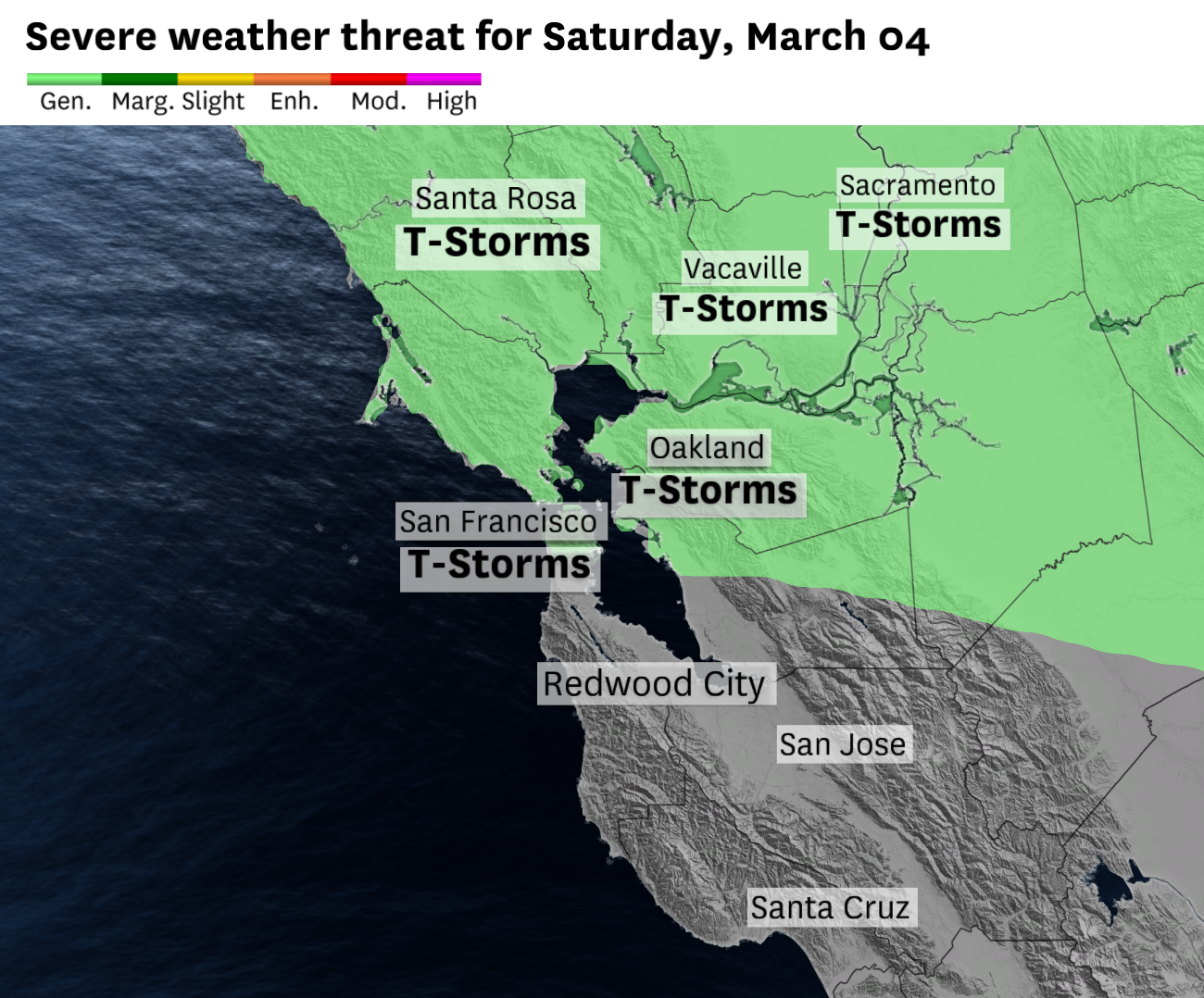 Bay Area bracing for cold front s heavy rain wind and thunderstorms