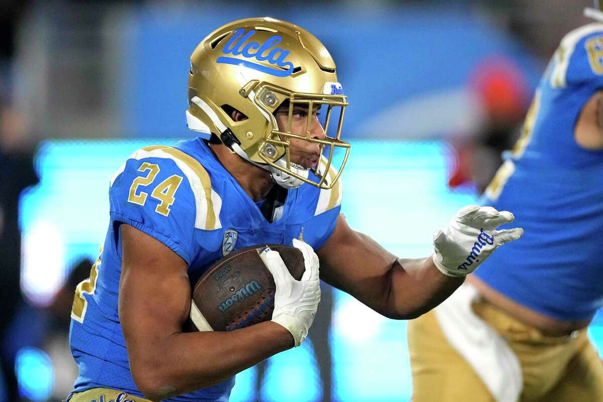 Landing UCLA running back Zach Charbonnet would probably require the Texans' second-round draft pick (No. 33 overall). He'll likely be gone by the start of the third round. 
