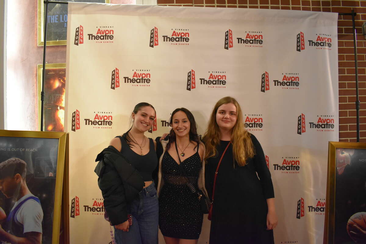 Bunnell High School junior Julia Harrington with alumni Deanna Cronin and Kara Sinise at the private screening of "Chang Can Dunk."
