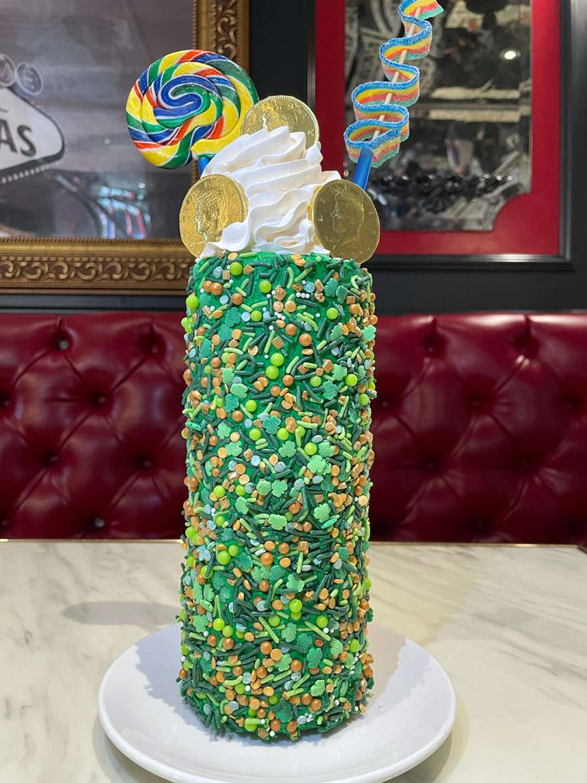 The Lucky Leprechaun, a St. Patrick's Day-themed Insane Milkshake from Sugar Factory