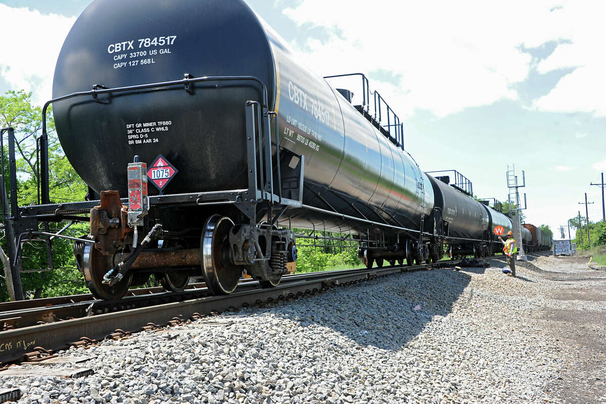 A Houston company wants to be able to use tankers, similar to these, to ship frozen ethane across state lines including in New York. While not as volatile as crude oil, state officials still have concerns.