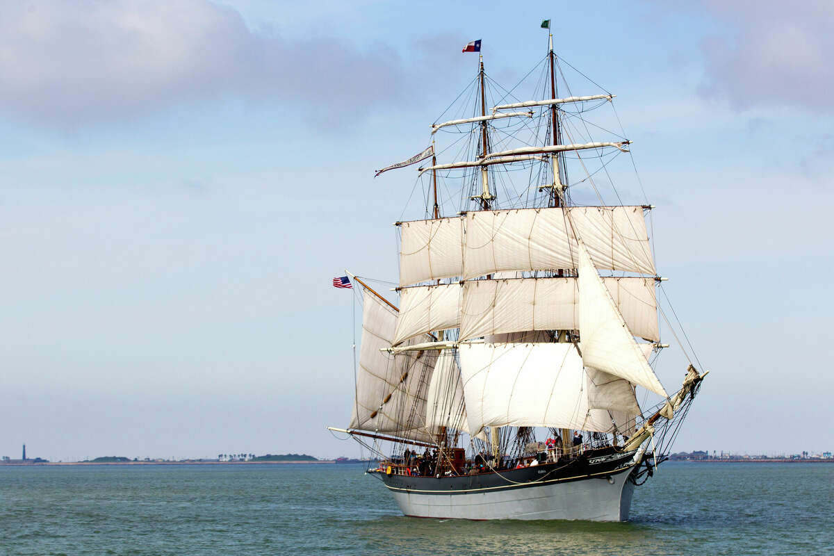 The 1877 tall ship Elissa sets sail for the first time in more than four years Saturday, March 29, 2014, in Galveston. Elissa will be one of the featured ships at this year's Tall Ships Challenge in April.