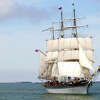 The 1877 tall ship Elissa sets sail for the first time in more than four years Saturday, March 29, 2014, in Galveston. Elissa will be one of the featured ships at this year's Tall Ships Challenge in April.