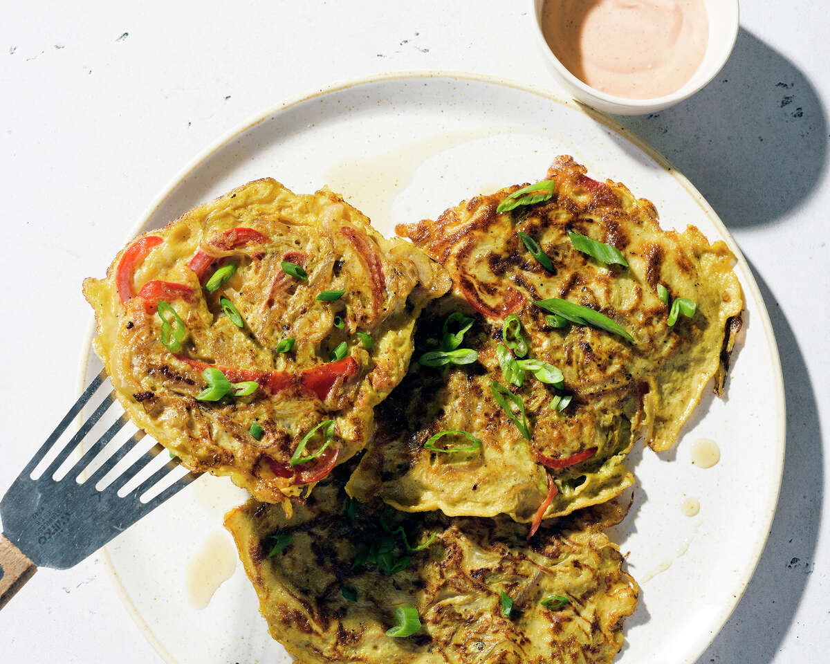 Chinese-style omelets are less fussy than the French variety and come packed with vegetables.