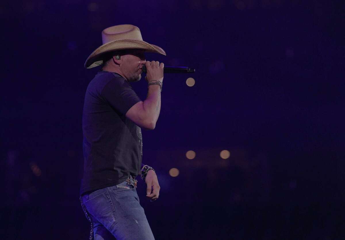 Jason Aldean performs at The Houston Livestock Show and Rodeo Monday, March 6, 2023, at NRG Stadium in Houston.