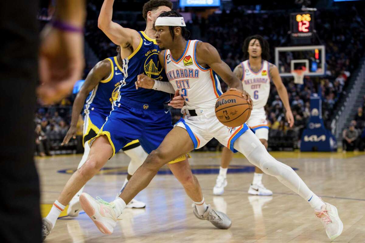 Shai Gilgeous-Alexander and the Thunder meet the Warriors in Oklahoma City at 5 p.m. Tuesday (NBCSBA/95.7).