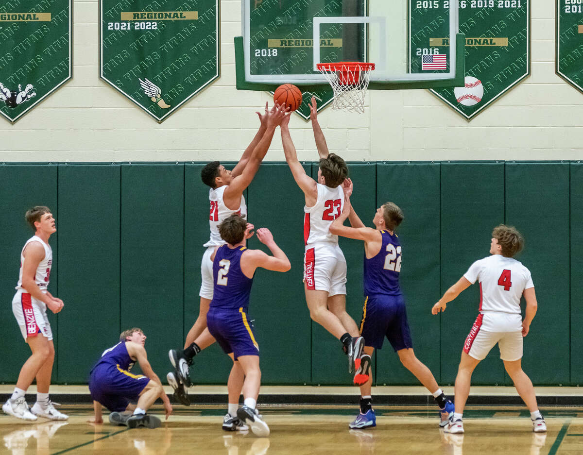 Benzie Central boys basketball defeated Lake City, 74-61, in the district opener, at Lake City High School on March 6.