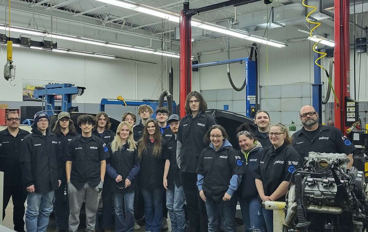 The Mecosta-Osceola Career Center’s Automotive Technology students recently received new uniform shirts thanks to a donation. 