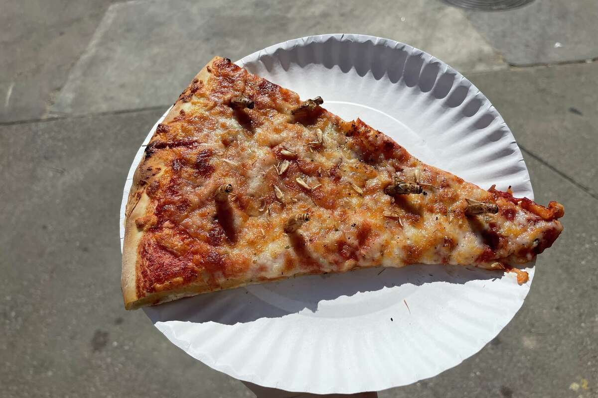 Cricket pizza at Swain's Pizza on a Stick