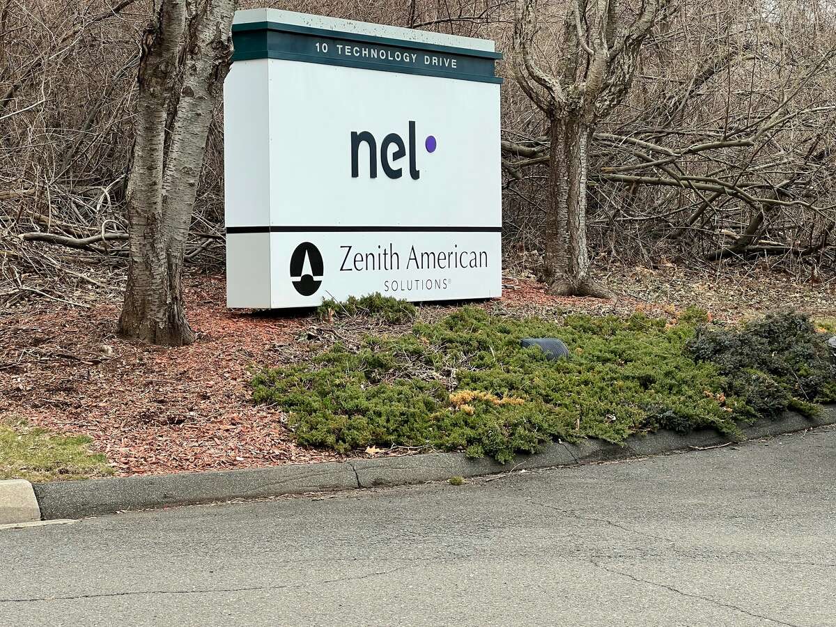 A sign at the entrance to Nel ASA's Wallingford production facility. The company is investing $25 million over two years to increase production levels and is adding as many as 45 jobs.