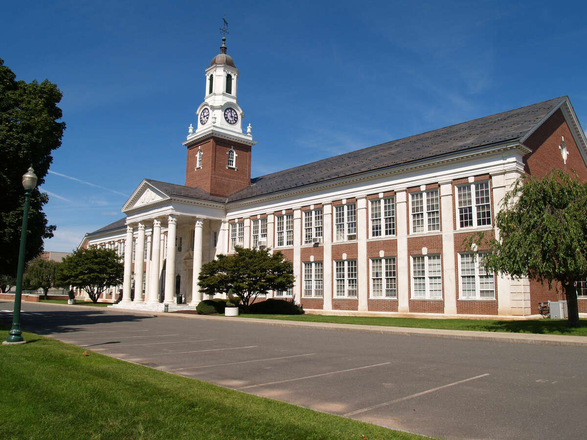 A 25-year-old Central Connecticut State University student was charged with voyeurism and third-degree trespassing in January for allegedly spying on two female athletes showering in a women's locker room on campus, according to an arrest warrant. Pictured: Davidson Hall, on the campus of Central Connecticut State University in New Britain, Connecticut.