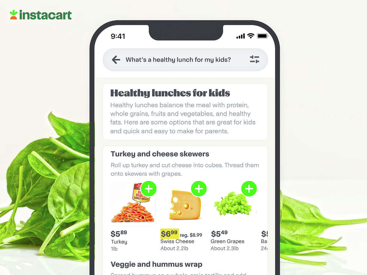 Instacart's app can integrate ChatGPT to answer customers' food questions.