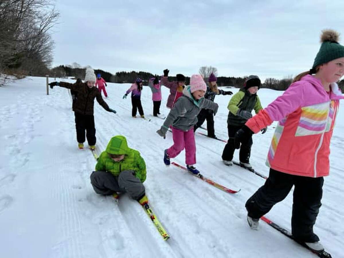 The third and fourth grade students at Crystal Lake Elementary School  got the chance to practice cross country skiing skills they learned during the Nordic Rocks program at their school during a field trip on March. 1.