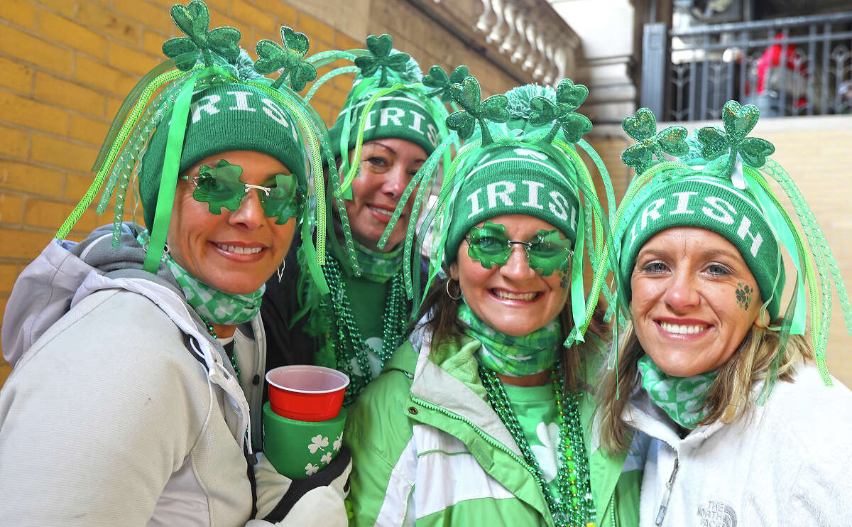 Partiers celebrate St. Patrick's Day.