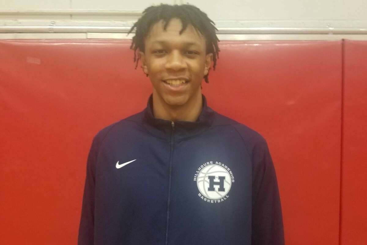 Tim Coleman made a tip-in at the buzzer to lift Hillhouse to the 44-42 victory over Kolbe Cathedral in the CIAC Division I state tournament at Fairfield Warde March 8, 2023. 