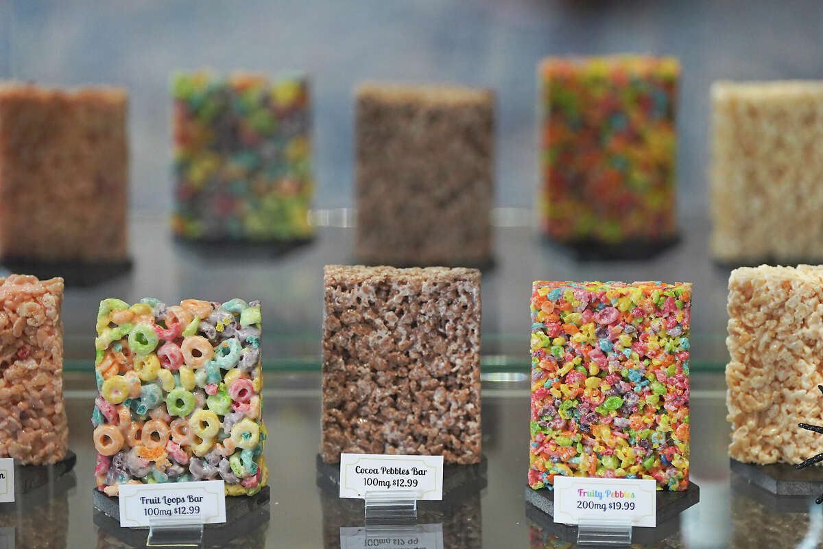 Edibles at Urban Flower, a CBD and THC dispensary in Houston on Friday, Oct. 28, 2022 in Houston. The company hopes to expand its product lines as state laws evolve.