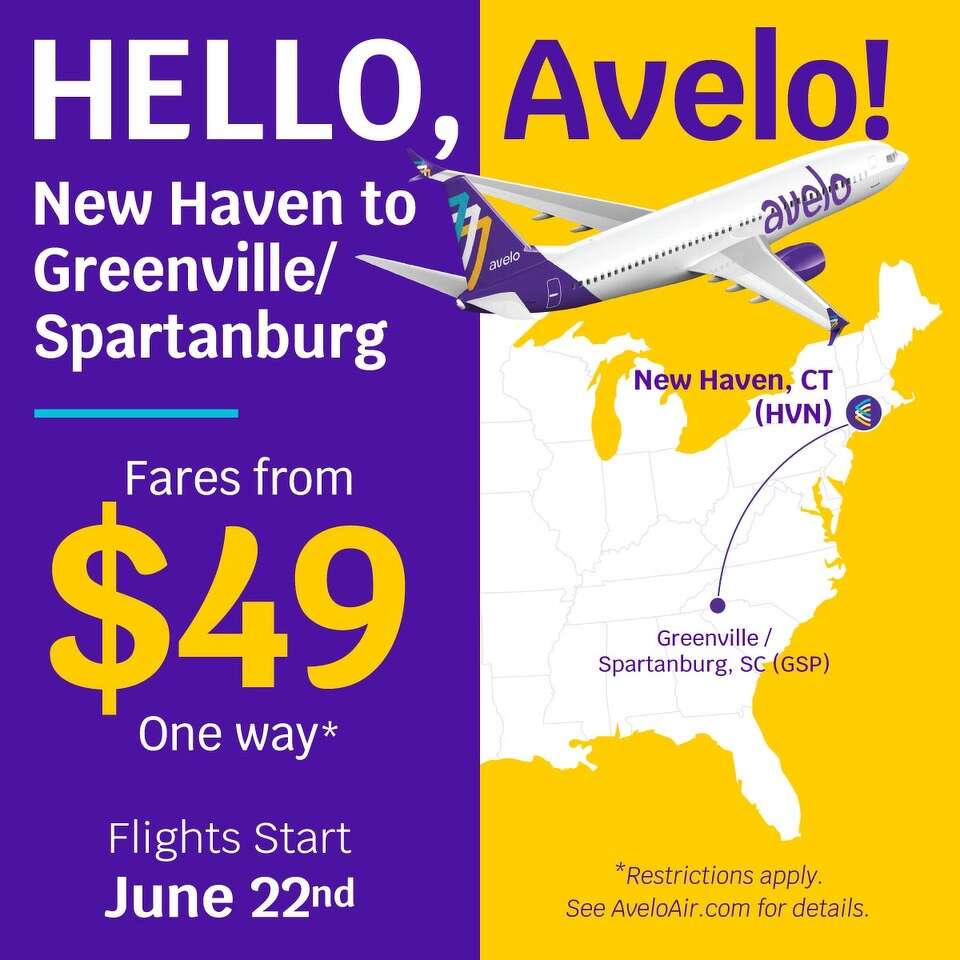 Avelo to fly from Tweed New Haven to GreenvilleSpartanburg in June