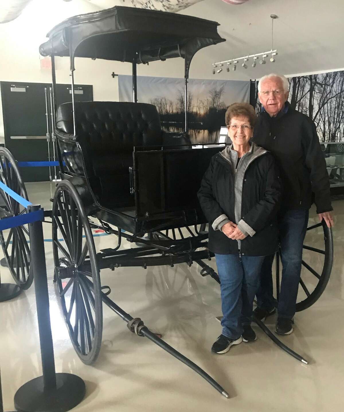 Linda and Larry Burton have donated a buggy owned by Dr. Frank Brecht to The Edward Amburg History Museum at 950 E. Main St. in Grafton. 