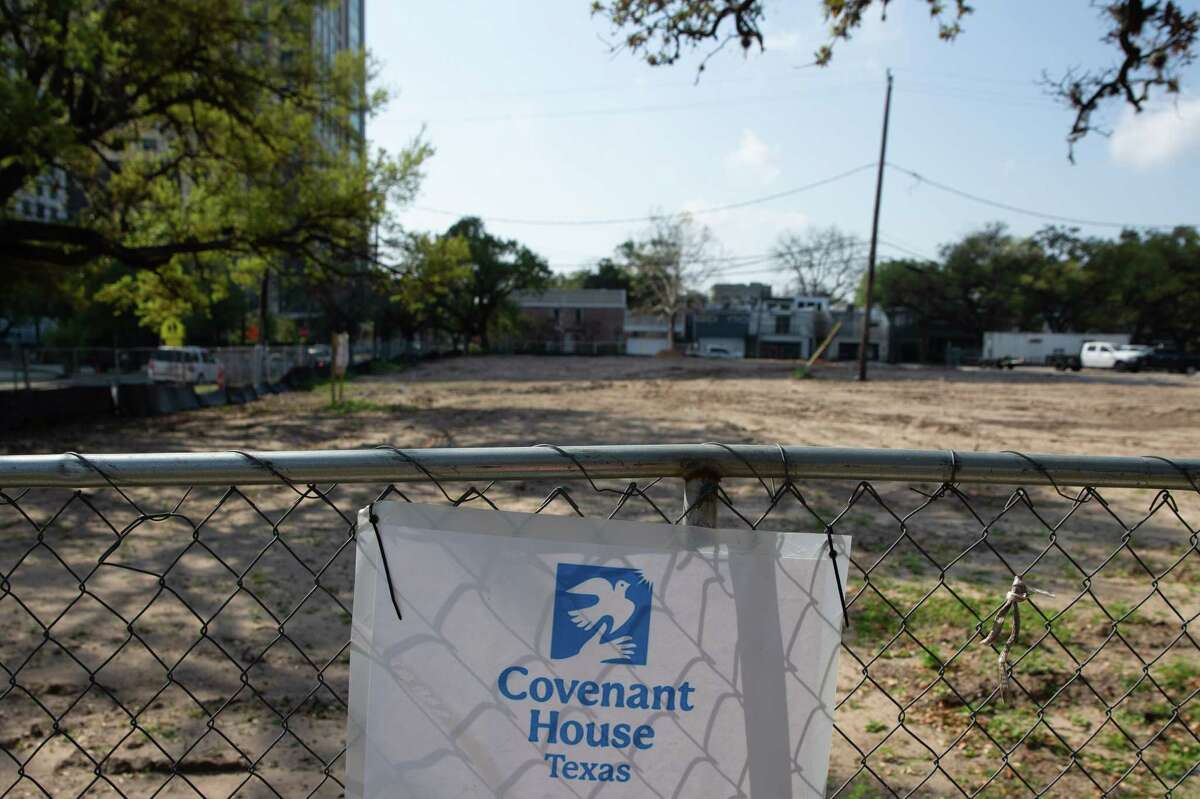 The future site of the youth shelter Covenant House is photographed Thursday, March 9, 2023, in Houston.
