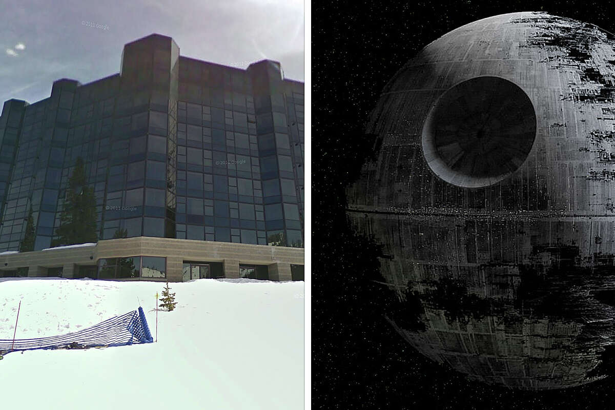 Tahoe Resort and the Death Star illustration.