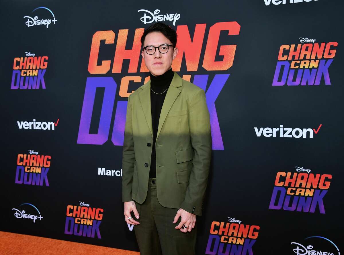 Jingyi Shao attends the Launch & Screening Event for Disney's "Chang Can Dunk" at Walt Disney Studios in Hollywood, California on March 06, 2023.