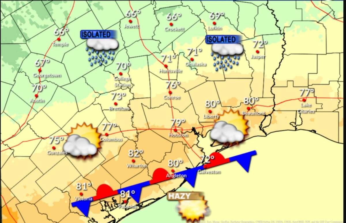 There's a chance of rain in some parts of the Houston area on Friday.