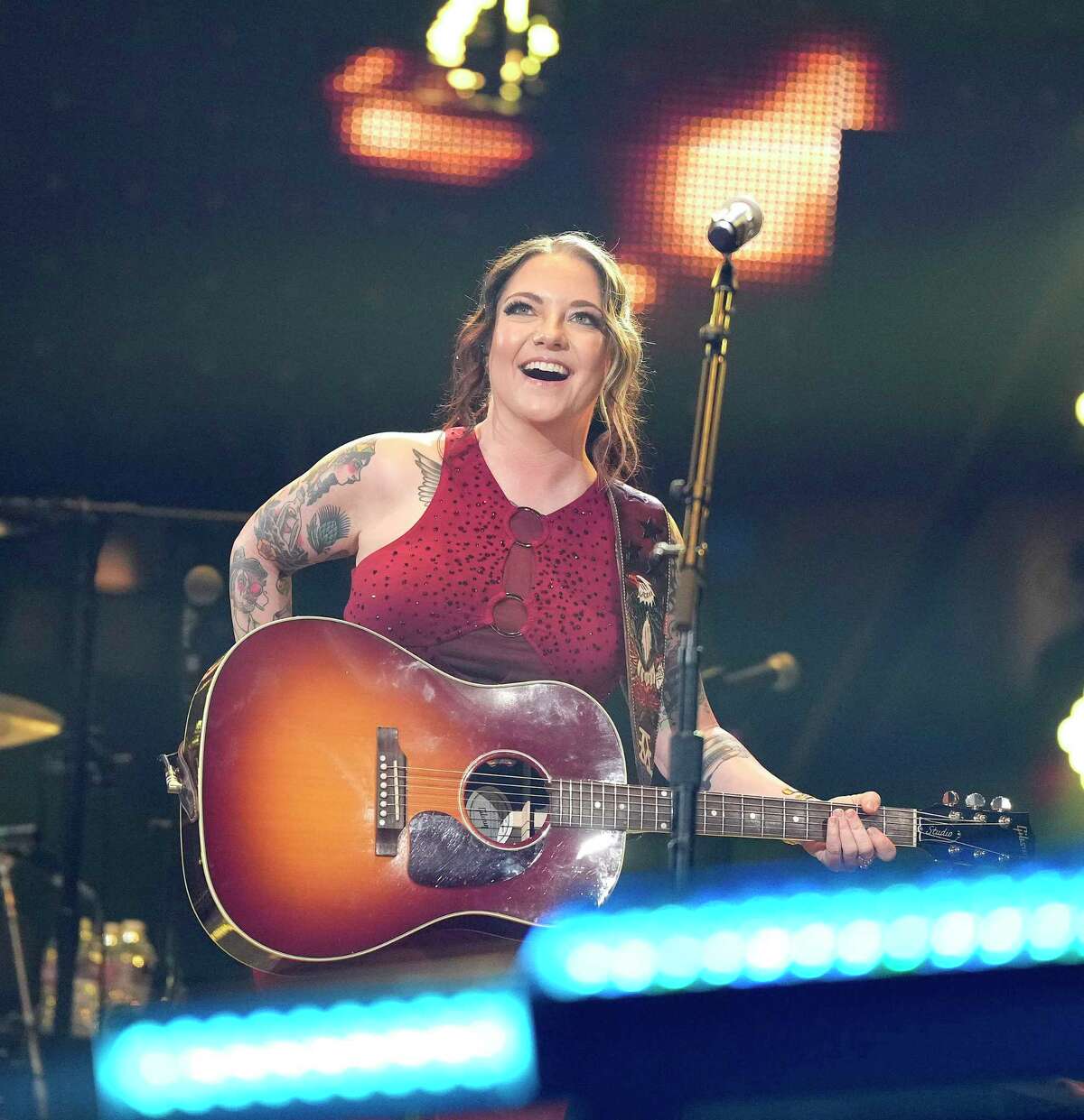Ashley McBryde performs during Rodeo Houston at the Houston Livestock Show and Rodeo at NRG Stadium on Thursday, March 9, 2023 in Houston.