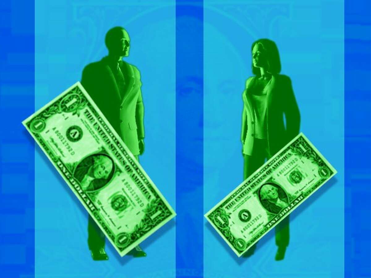 Graphic to be used with stories about the pay gap between men and women.