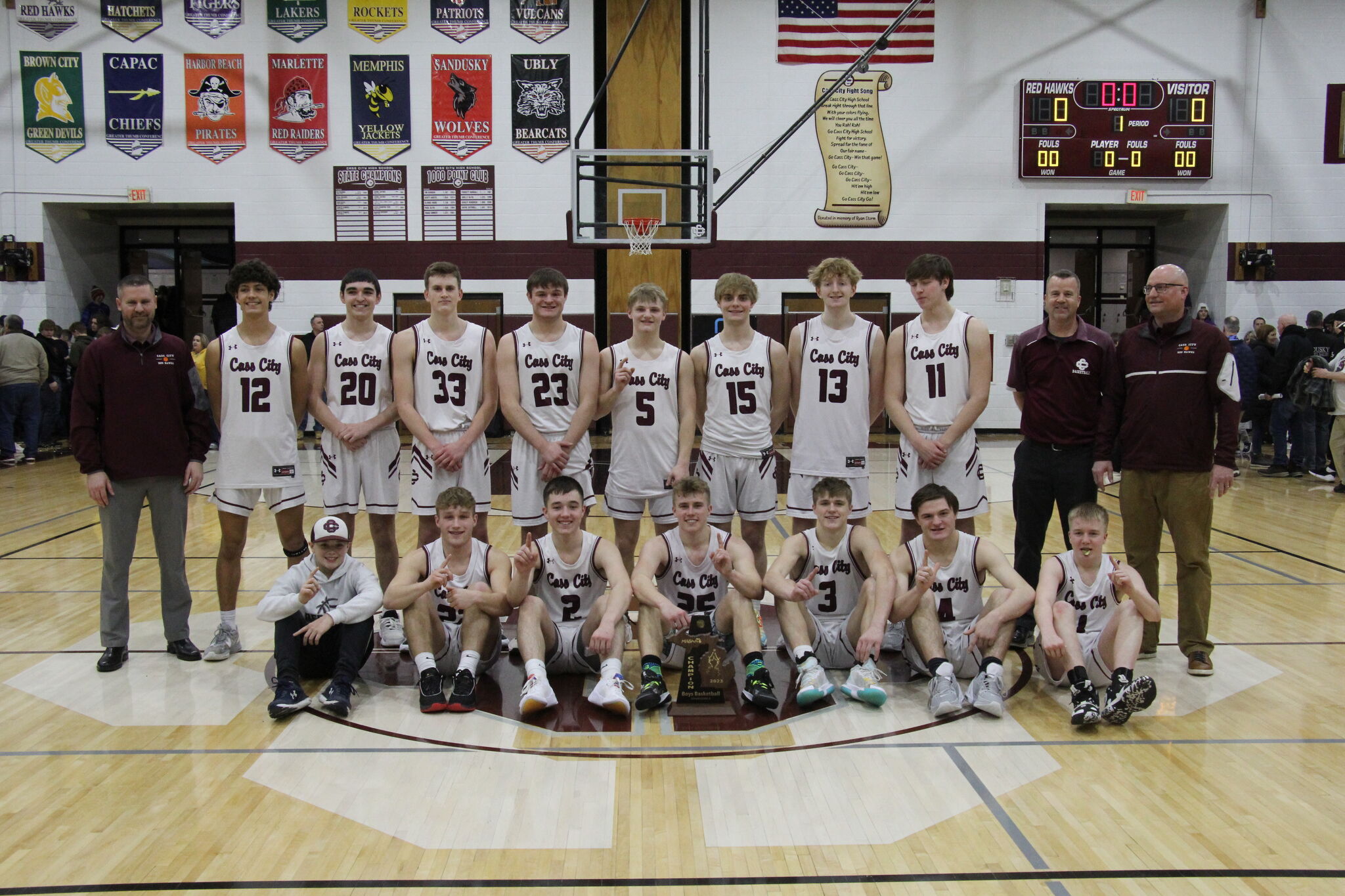 Cass City boys win first basketball district title since 2000