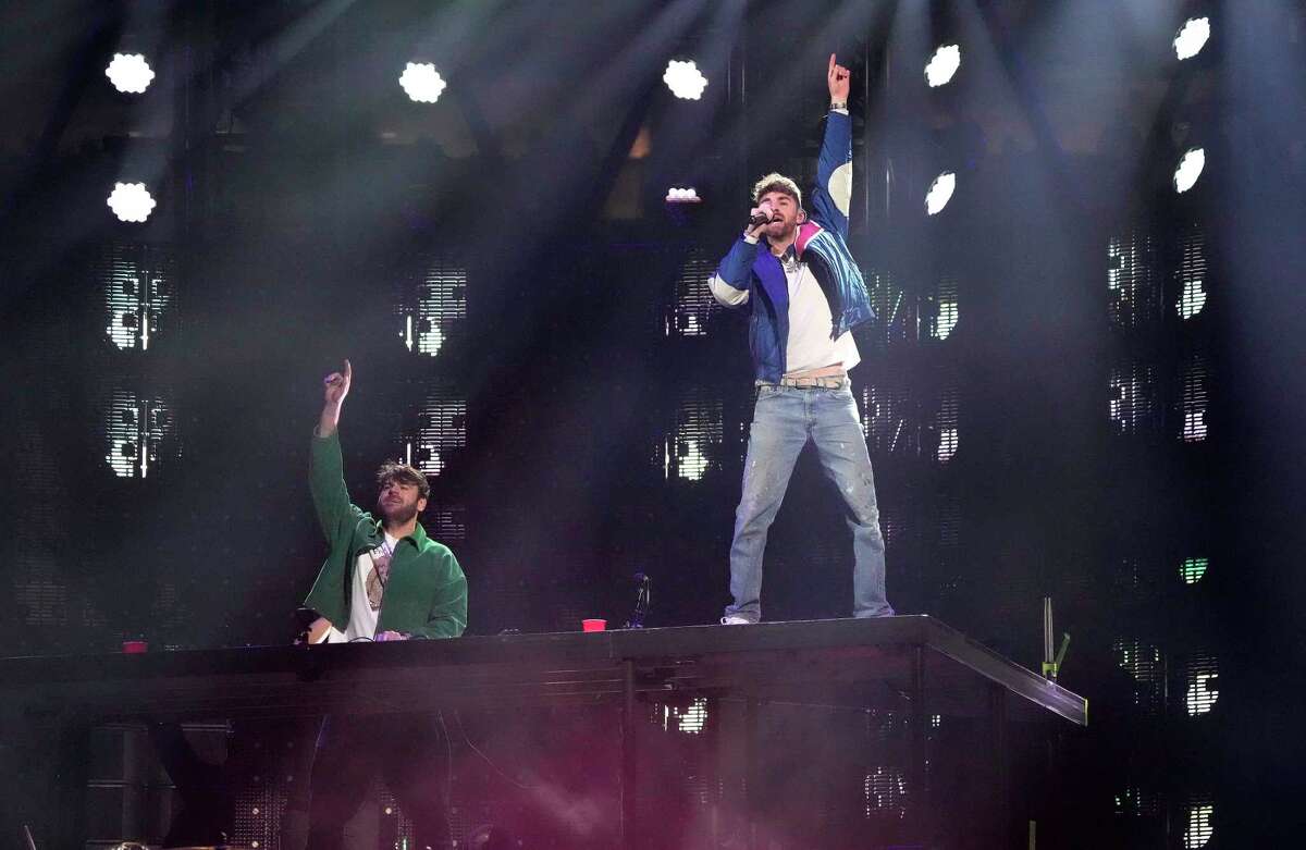 The Chainsmokers perform during Rodeo Houston’s Livestock Show and Rodeo at NRG Park on Friday, March 10, 2023 in Houston.