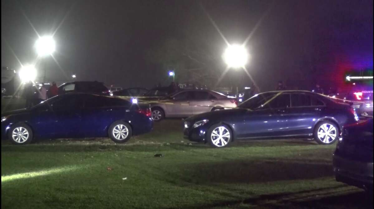Four people were shot, including two security guards, during a "large gunfight" Saturday at a concert in south Houston.