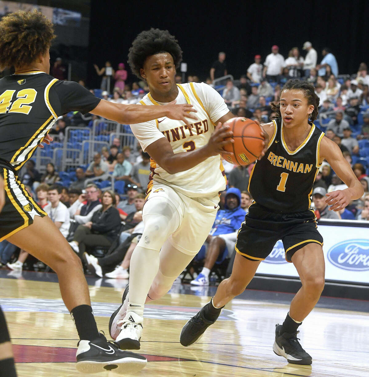 Beaumont United takes on Brennan in the 6A state semi final at the Alamodome Friday. Photo made Friday, March 10, 2023 Kim Brent/Beaumont Enterprise
