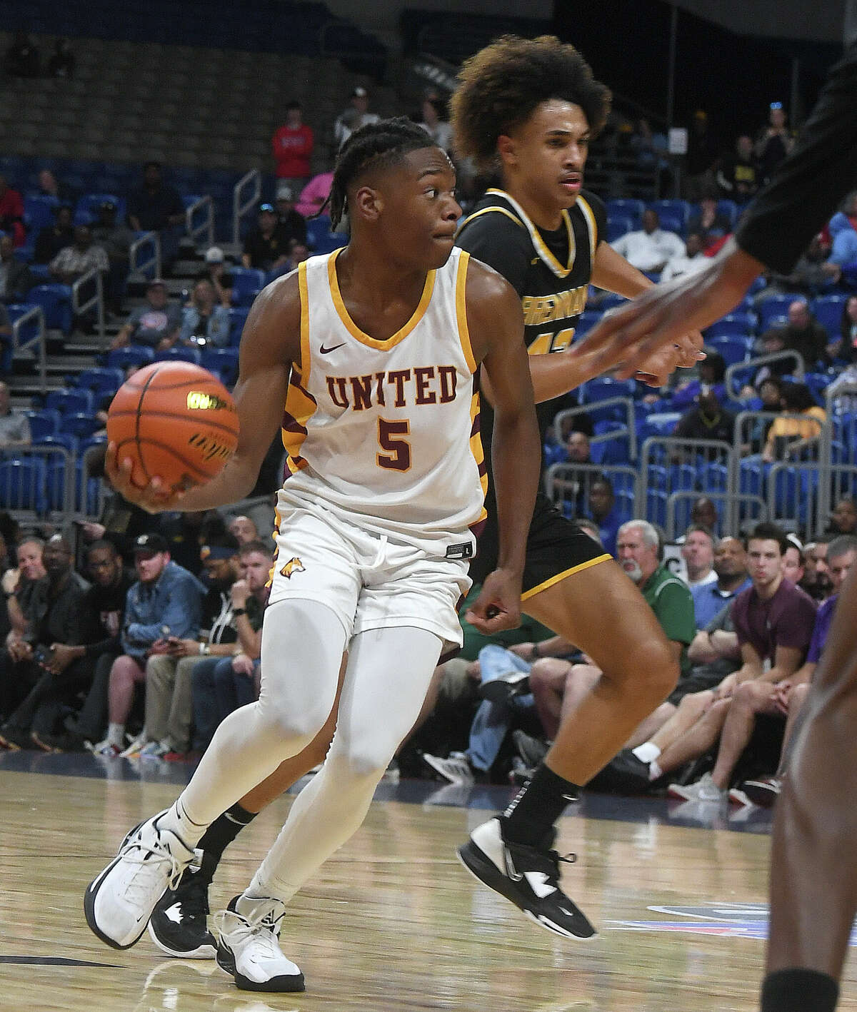 Beaumont United takes on Brennan in the 6A state semi final at the Alamodome Friday. Photo made Friday, March 10, 2023 Kim Brent/Beaumont Enterprise