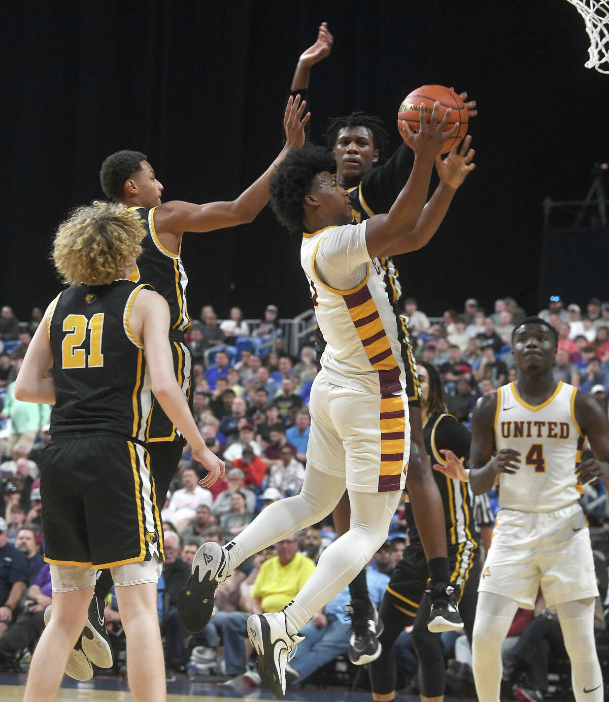 Beaumont United takes on Brennan in the 6A state semi final at the Alamodome Friday. Photo made Friday, March 10, 2023 Kim Brent/Beaumont Enterprise