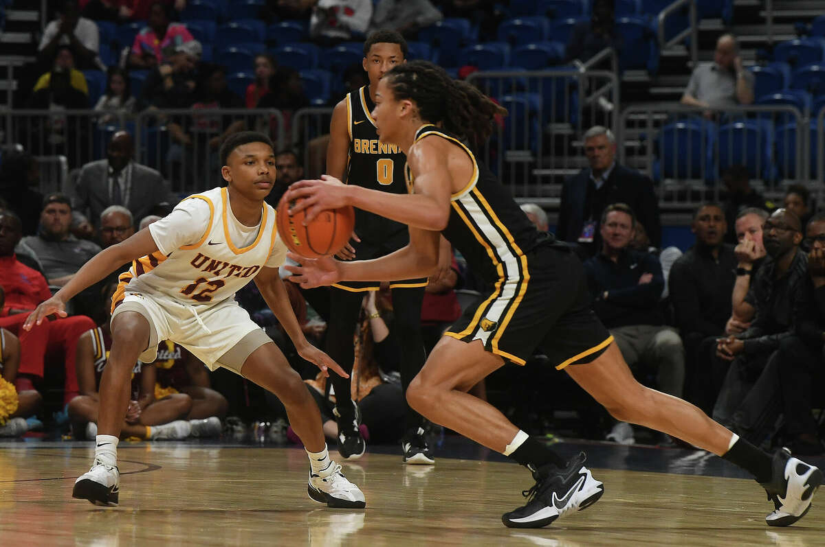 Beaumont United takes on Brennan in the 6A state semi final at the Alamodome Friday. Photo made Friday, March 10, 2023 Kim Brent/Beaumont Enterprise