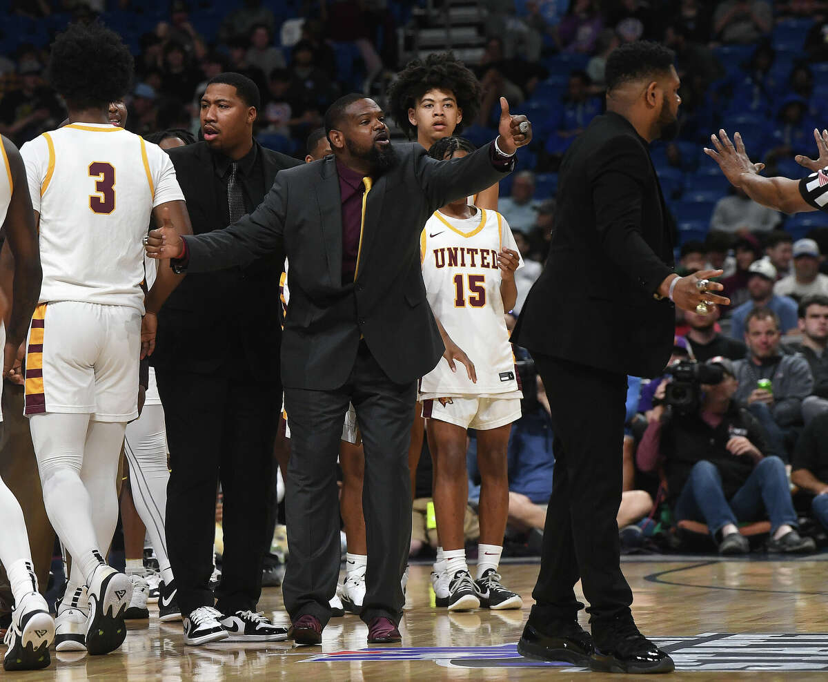 Beaumont United takes on Brennan in the 6A state semi final at the Alamodome Friday. Photo made Friday, March 10, 2023 Kim Brent/Beaumont Enterprise