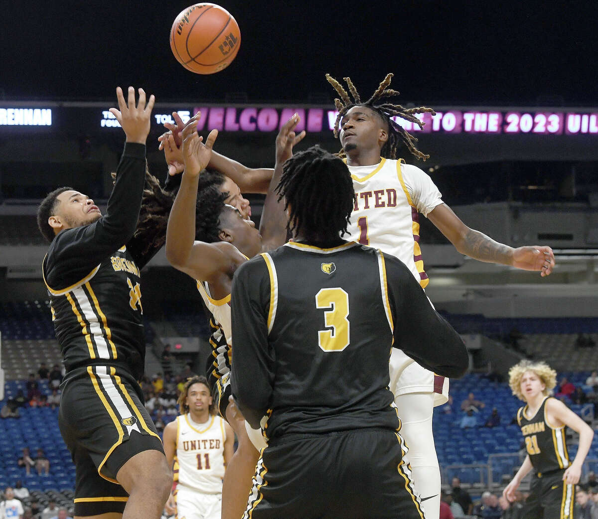 Beaumont United takes on Brennan in the 6A state semi final at the Alamodome Friday. Photo made Friday, March 10, 2023 Kim Brent/Beaumont Enterprise