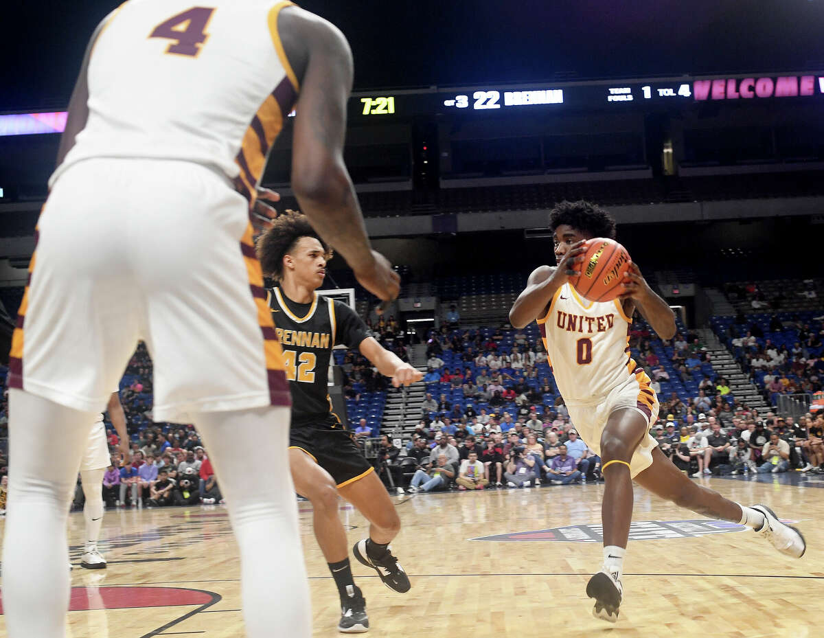 Beaumont United takes on Brennan in the 6A state semi final at the Alamodome Friday. Photo made Friday, March 10, 2023 Kim Brent/Beaumont Enterprise