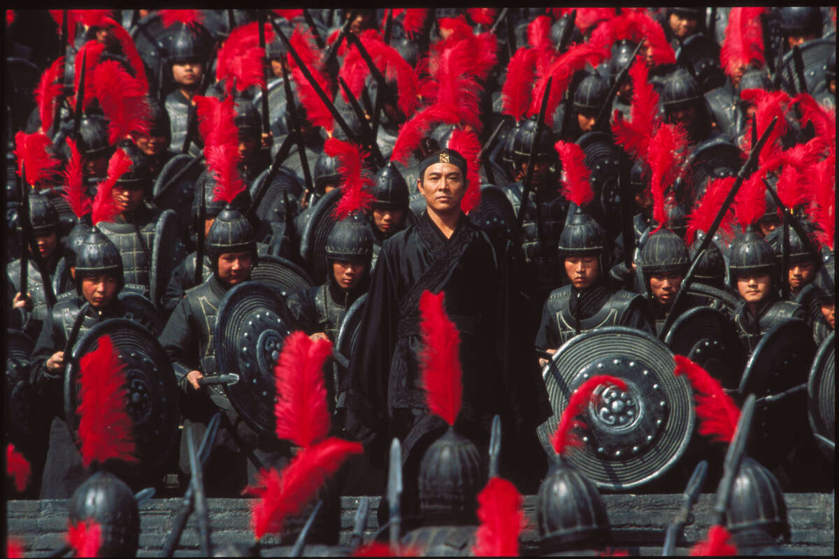 Jet Li (center) in Zhang Yimou's "Hero."