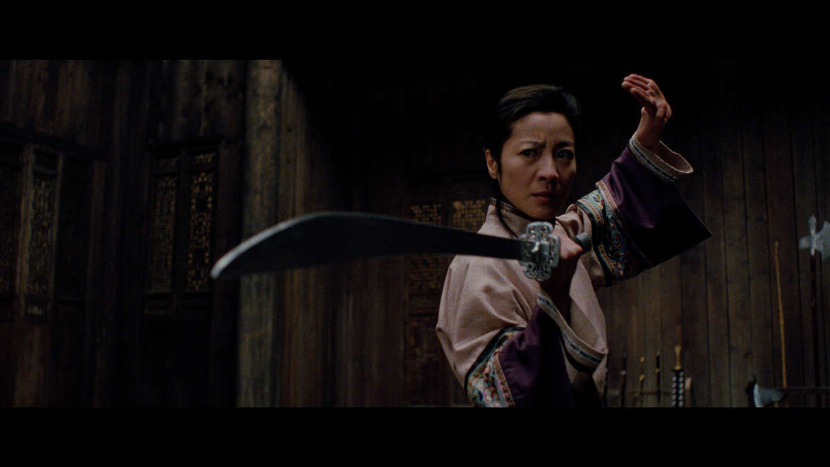 Michelle Yeoh in the movie that made her well-known in mainstream America, "Crouching Tiger, Hidden Dragon."